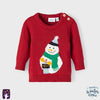 NME it Red Organic Cotton Snowman Embroidery Sweater 11391