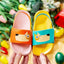 Sky Yellow Alligator Slippers with Elastic Band 4947