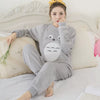Women Totoro Grey Comfy Butter Fur Loungewear Set W137