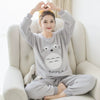 Women Totoro Grey Comfy Butter Fur Loungewear Set W137