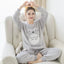 Women Totoro Grey Comfy Butter Fur Loungewear Set W137