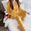 Women Heart Front Botton All weather Loungewear Set W129
