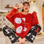 Women Happy Panda Roundneck All weather Loungewear Set W135