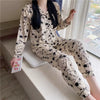 Women Duck Front Botton All weather Loungewear Set W128