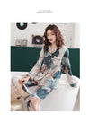Women Abstract Front Botton All weather Loungewear Set W131