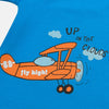 ML Airplane In Clouds Royal Blue Shirt 7617