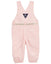 Oshksh Pink Hickory Stripe Full Length Overalls Dungaree with Ribbon Belt 12142