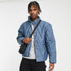 Another Influence UK Zig Zag stitch Blue Puffer Jacket W149