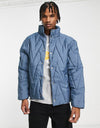 Another Influence UK Zig Zag stitch Blue Puffer Jacket W149