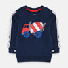 Mixture Truck Blue LB Cut Fleece Sweatshirt 9023