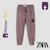 ZR Zip Ankle Grips Purple Terry Trouser 9838