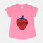 S OL Strawberry Sequence Peach Pink T Shirt 3109