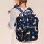 Unicorn Blue Stripes Mummy Baby Waterproof Travel Diaper Backpack 4749