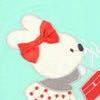 Rabbit With Head Tie Turquoise Top With Shorts 2 Piece Set 4016