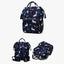 Unicorn Blue Stripes Mummy Baby Waterproof Travel Diaper Backpack 4749