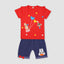 Bunny Heart Red Top With Shorts 2 Piece Set 4035