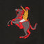 GRD Horse Logo Yellow Color Stripe Black Polo 5069