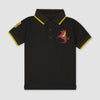 GRD Horse Logo Yellow Color Stripe Black Polo 5069