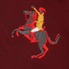 GRD Horse Logo Yellow Color Stripe Maroon Polo 5070
