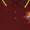 GRD Horse Logo Yellow Color Stripe Maroon Polo 5070
