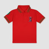 GRD Dragon Logo Multi Collar Stripe Red Polo 5072