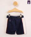 Baby C White Side Pannel Blue Light Terry Shorts 10185