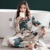 Women Abstract Front Botton All weather Loungewear Set W131