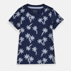 Baby C Palm Tree Navy Blue Shirt 6512