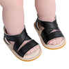 Ankle Grip Black Rubber Sole Sandal 2438 B