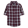 PLCE Maroon White Big Check Casual Shirt 8073