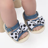 Polka Dots Bow Denim Prewalker Sandal 2442 B