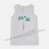 ANK Palm Trees Grey Sleeveless Shirt 7338