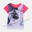 PEHU 3 Cats Printed Dark Pink Shirt 7350
