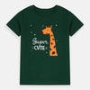 ML Giraffe Super Cute Dark Green Shirt 7836