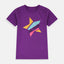 A purple t-shirt with a graphic of a star and the text 'GIRL POWER' on it.