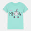 ML Meow Cat Sea Green Shirt 7919