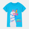 Ml LLama Like a Unicorn Blue Shirt 7938