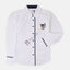 FBRTC Bird Face Embroided White Full Sleeves Shirt 8087