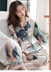 Women Abstract Front Botton All weather Loungewear Set W131