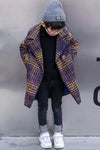 Quilted Check Gold Long Coat 11452