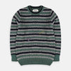 Multi Green 3 Colors Lining Knitted Sweater 8840