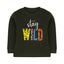ML Stay Wild Olive Green Terry Sweatshirt 8974