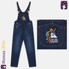 ML Unicorn Princess Rainbow Mid Blue Pant style Dungaree 9696
