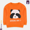 ML Where I am Panda Orange Terry Sweatshirt 9718