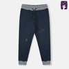 LFT Grey Rib Blue Soft Brushed Fleece Trouser 9798
