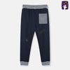 LFT Dark Grey Rib Blue Soft Brushed Winter Trouser 9809