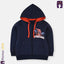 ML Spiderman Contrast Blue Zipper Fleece Hoodie 9870