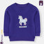 ML Dark Purple Rainbow Unicorn Terry Sweatshirt 9873