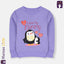 ML I love My Mommy Penguin Purple Terry Sweatshirt 9942