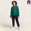 ANK Green Half Zip Long Neck Knitted Sweater 10057